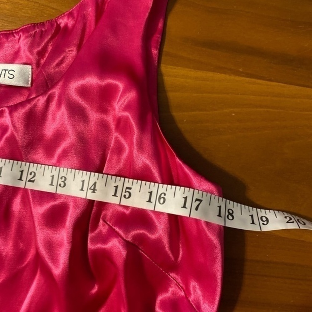 Night Lights Vintage Pink Silk Tank Top - Picture 5 of 6